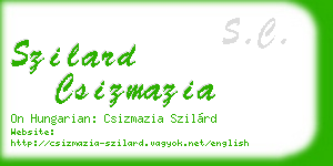 szilard csizmazia business card