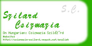 szilard csizmazia business card